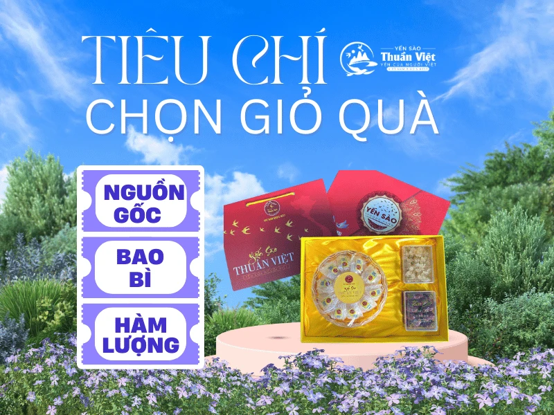 Giỏ quà yến sào tặng khách khứa, bạn bè